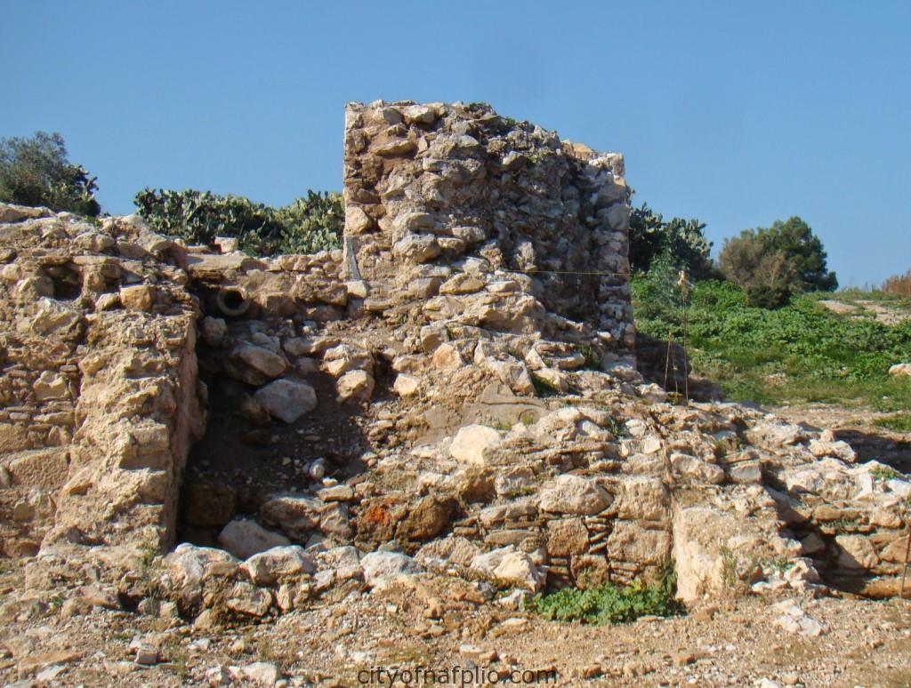 Remains of square Frankish tower.