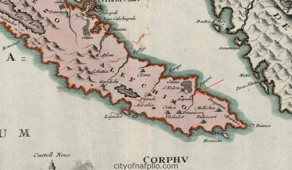 carte-de-corfou-en-1720