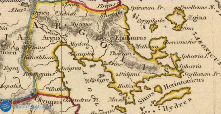 Χάρτες Της Περιοχής Μας 1814 – 1847 – Ναύπλιο, Ανάπλι, Ναυπλία, Napoli ...
